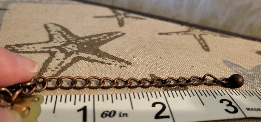 Stunning White And Copper Statement Necklace - image 3